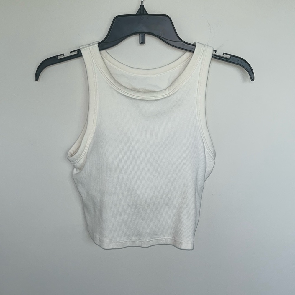 Uniqlo racer back crop tank top size S